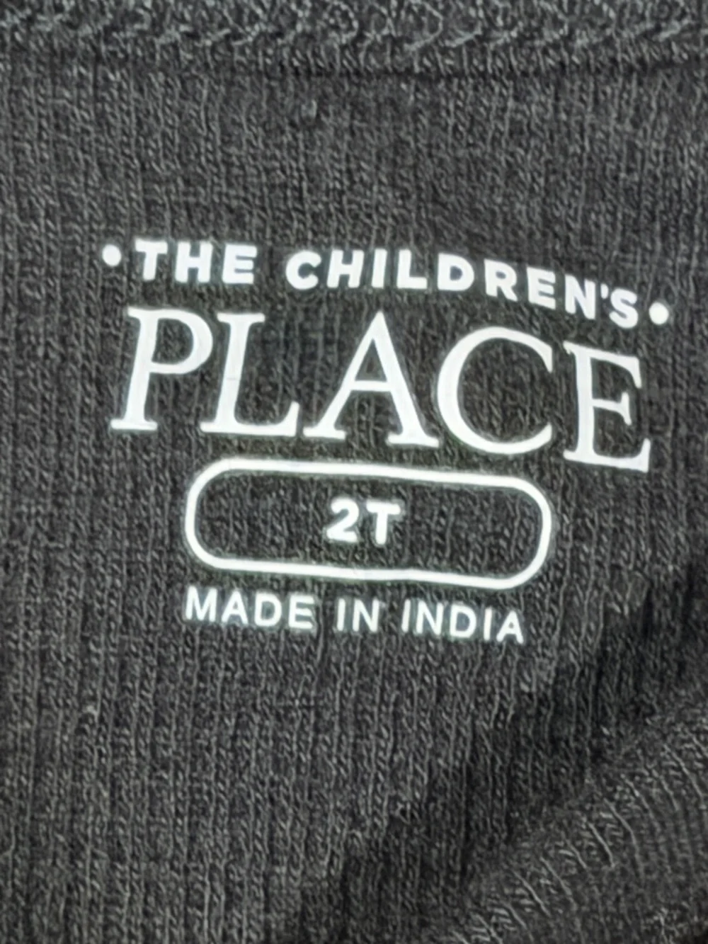 The Children's Place Black Waffle Knit Crew Top